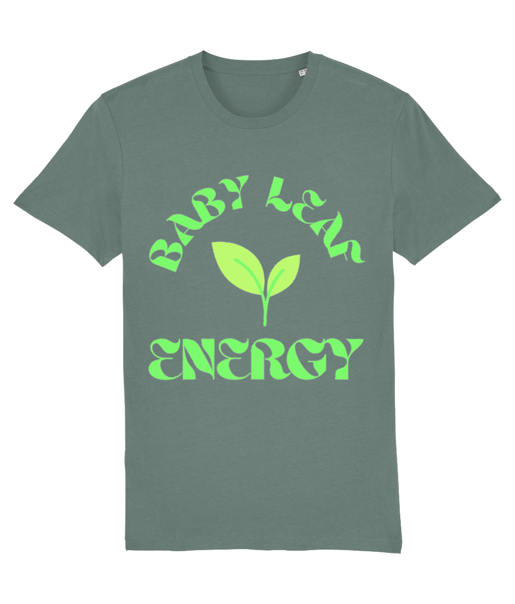 Baby Leaf Energy T-Shirt - Pink/Ecru/ Blue/Green Bay