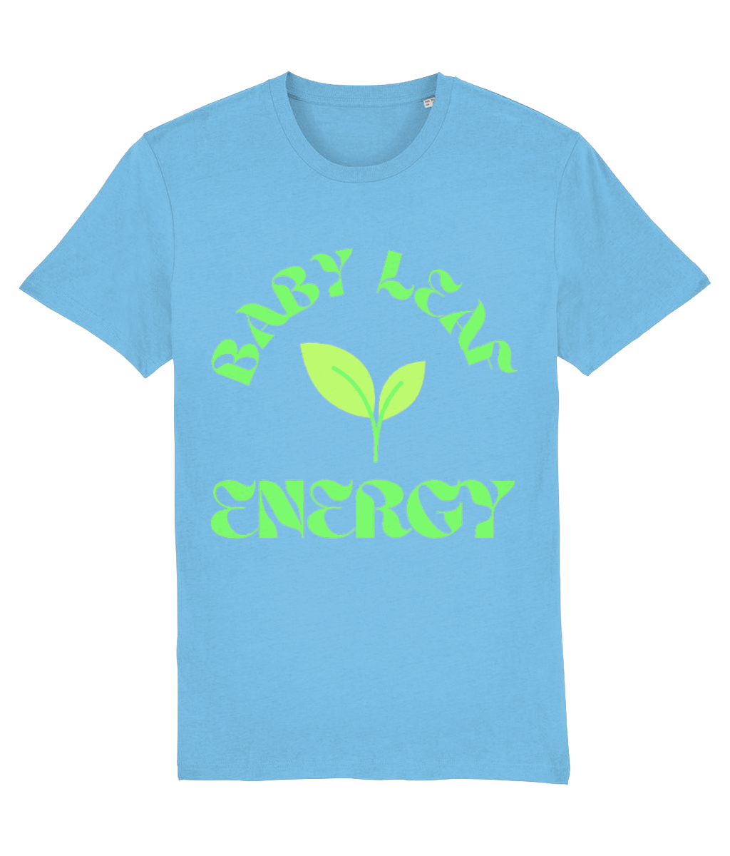 Baby Leaf Energy T-Shirt - Pink/Ecru/ Blue/Green Bay
