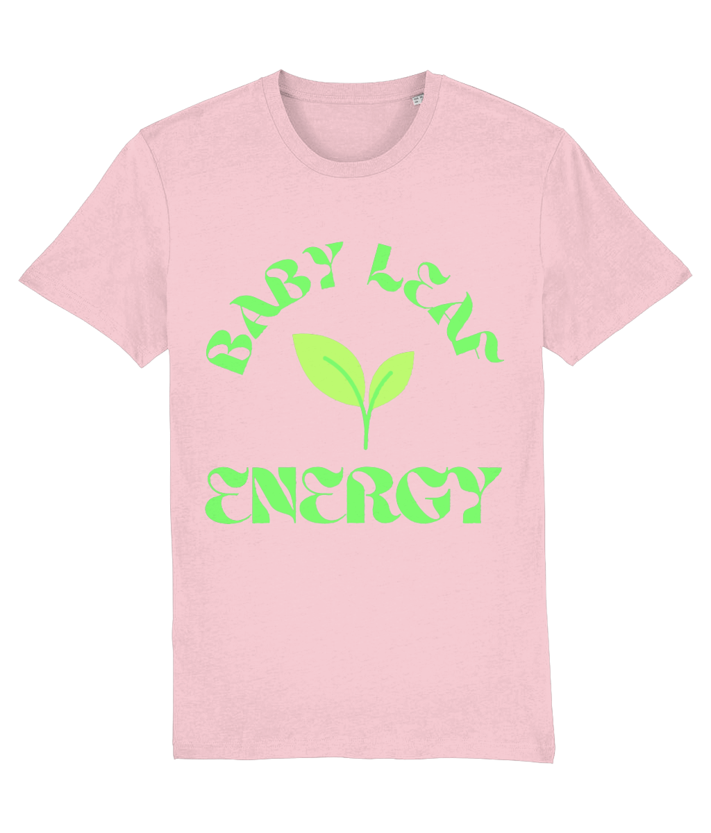 Baby Leaf Energy T-Shirt - Pink/Ecru/ Blue/Green Bay
