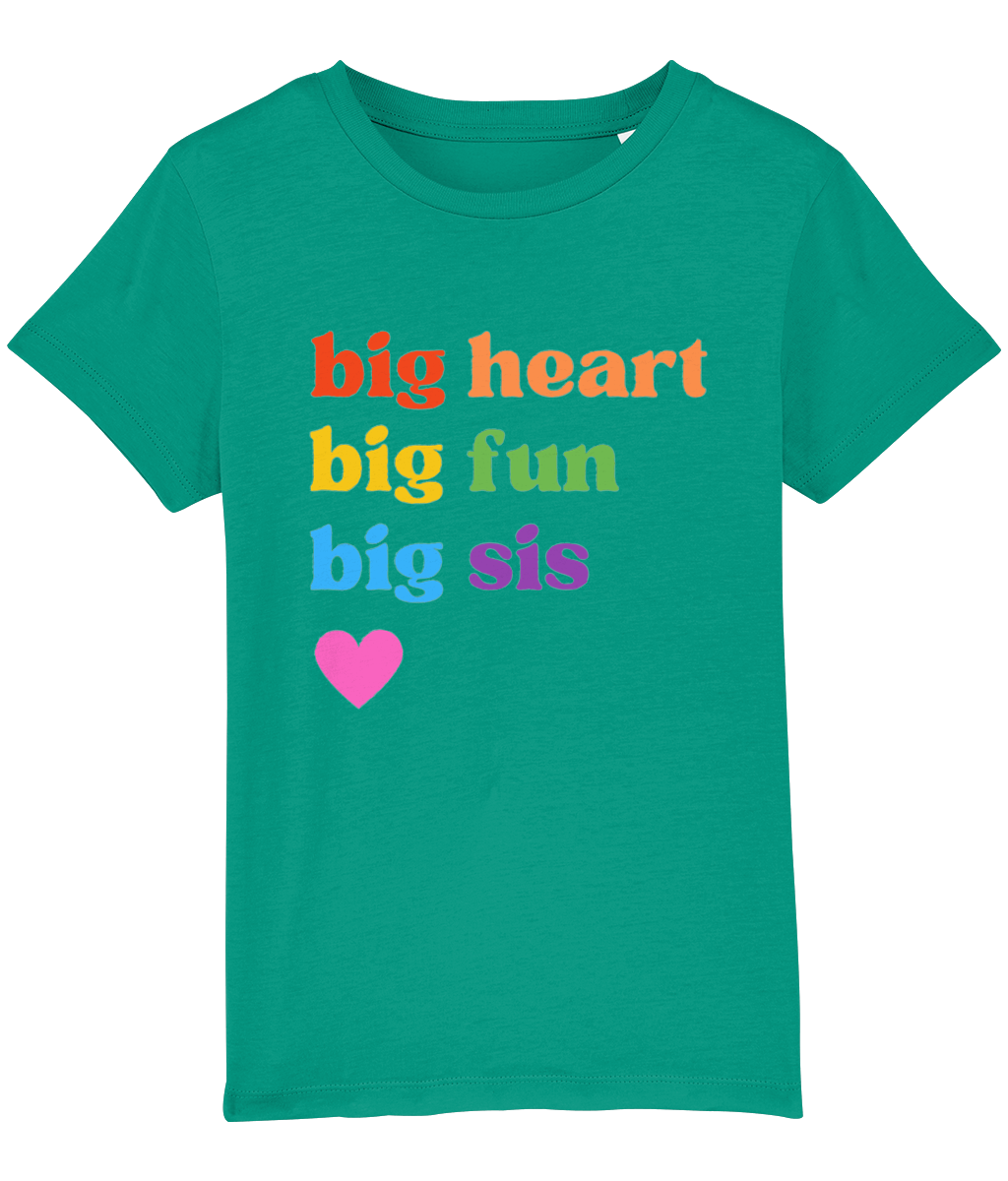 Big Heart, Big Fun, Big Sis Tee - Kids- by Big Sis DJs