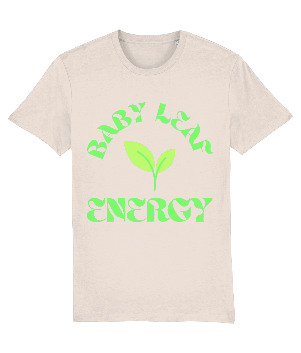 Baby Leaf Energy T-Shirt - Pink/Ecru/ Blue/Green Bay