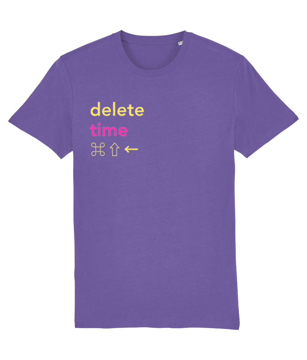 Delete Time T-Shirt - Black/Purple