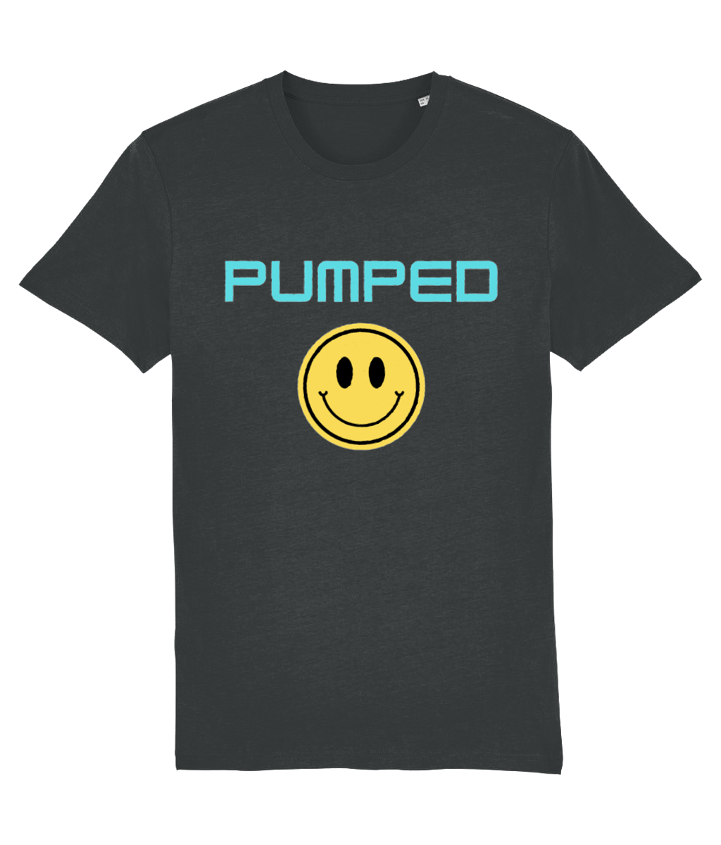 Pumped T-Shirt (Blue Text) - Black/Green Bay