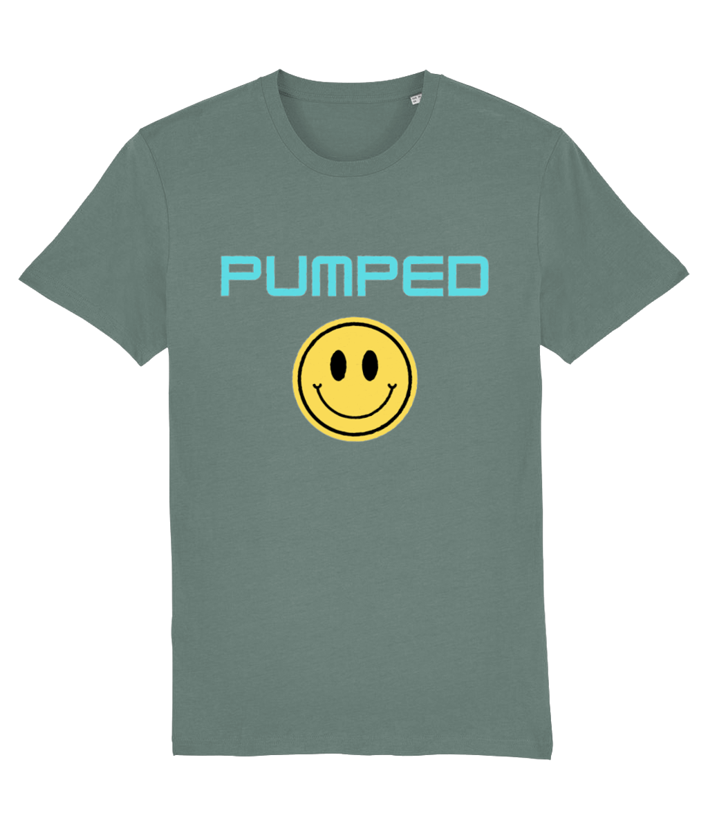 Pumped T-Shirt (Blue Text) - Black/Green Bay