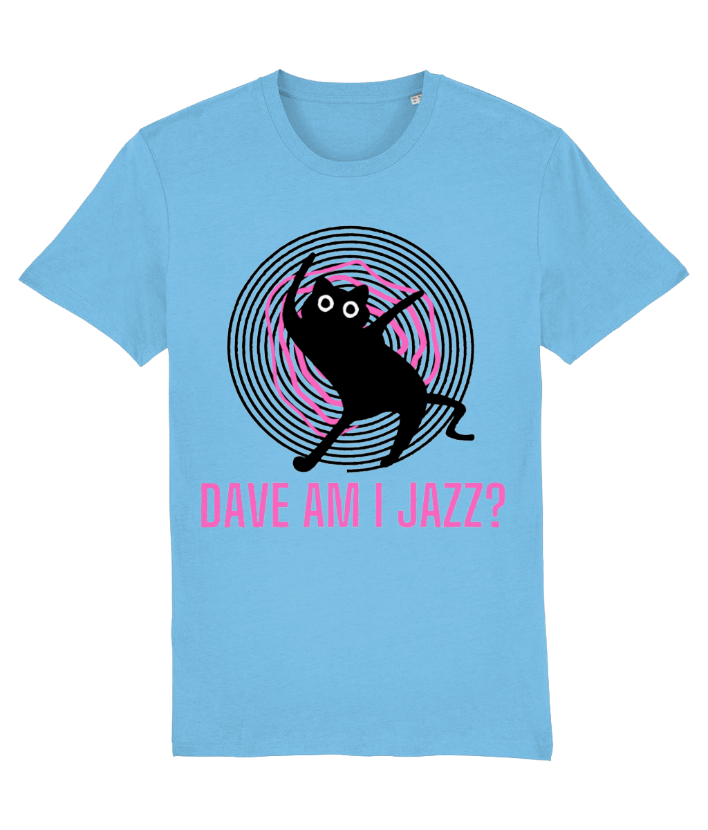 Dave Am I Jazz Cat T-Shirt - Yellow/Green Bay/Blue/Ecru