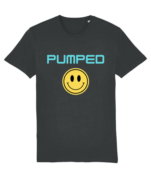 Pumped T-Shirt (Blue Text) - Black/Green Bay